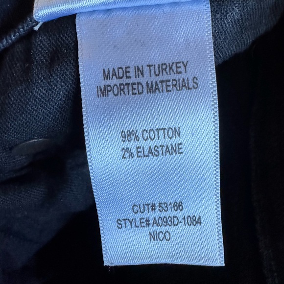 Agolde Nico High Rise Slim Jeans Button Fly Black  Distressed Size 25 - Picture 5 of 7